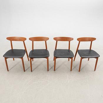 Harry Østergaard, four chairs, model 59, Randers Møbelfabrik, Denmark, 1960s.
