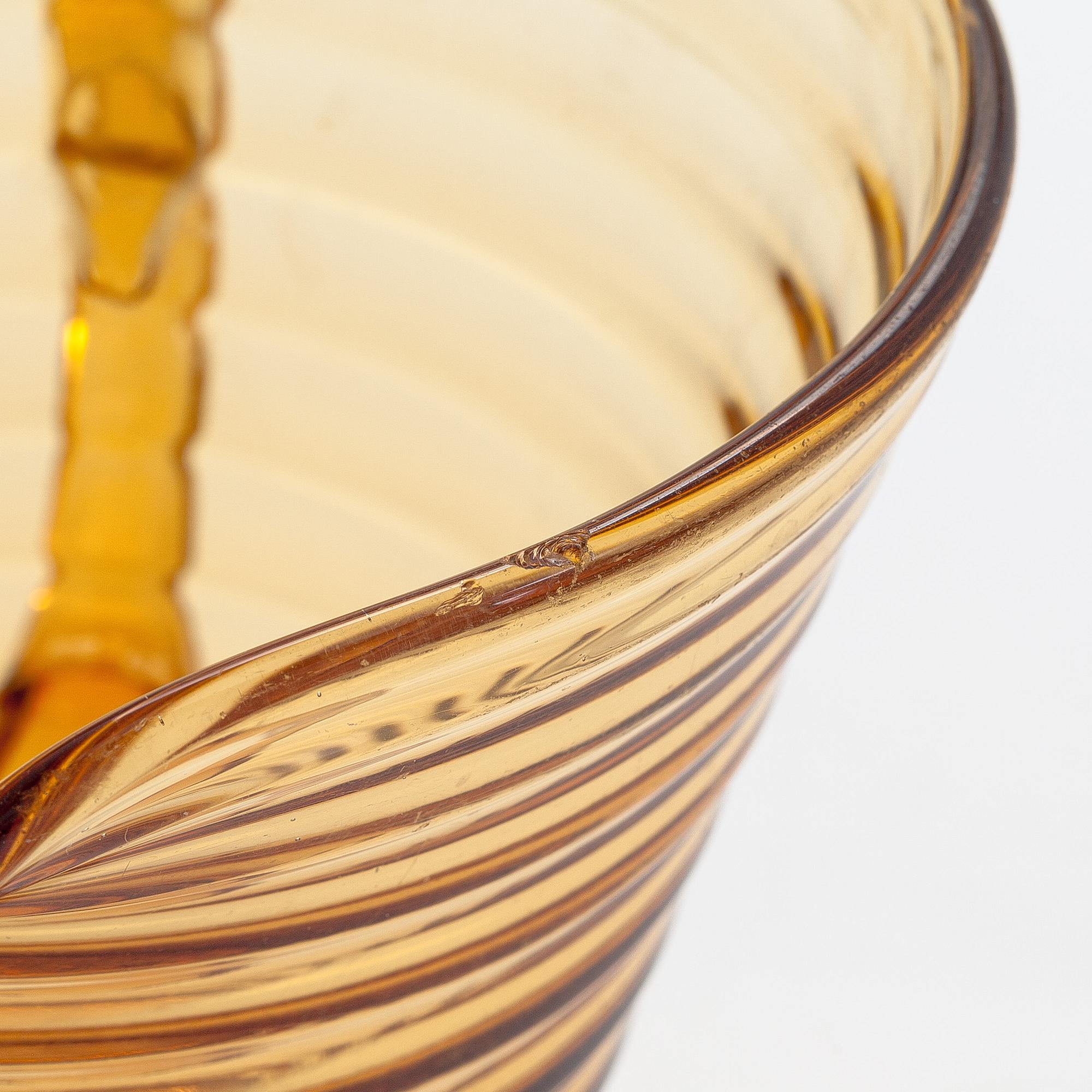 Aino Aalto, a 'Bölgeblick' glass pitcher. In production 1935-1938.