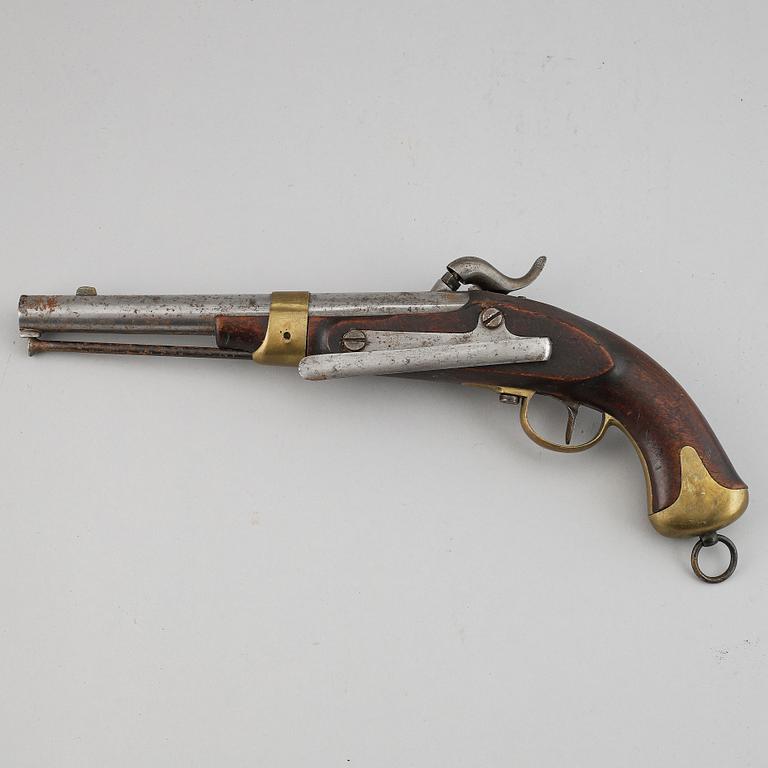 A Swedish Navy percussion pistol 1845 pattern.