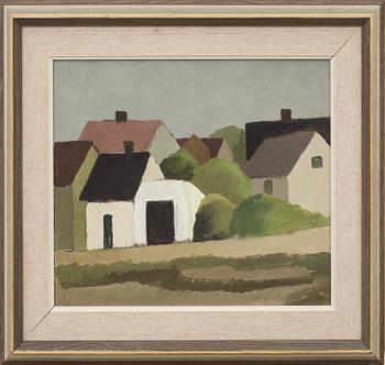 ERIC CEDERBERG, oljemålning på pannå, signerad.