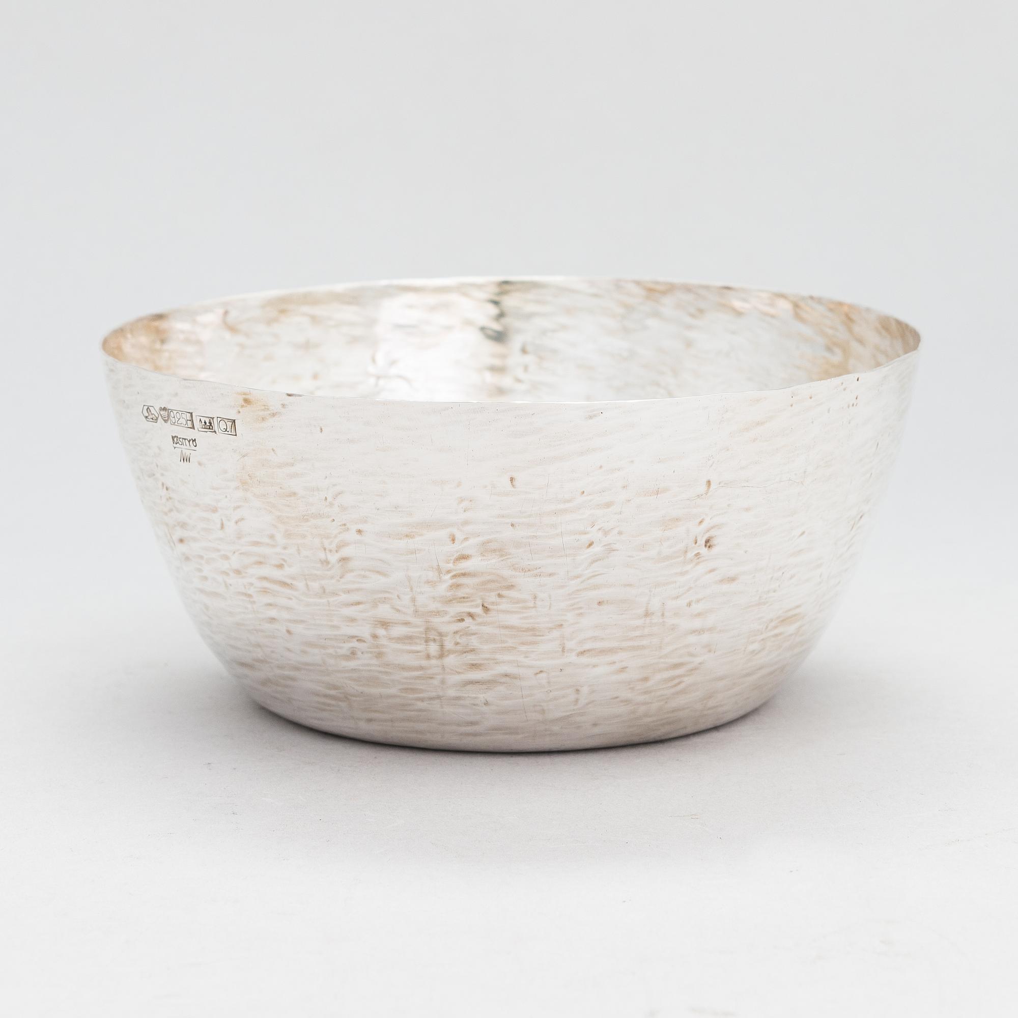 Tapio Wirkkala, skål, sterlingsilver, Kultakeskus, Tavastehus 1969.