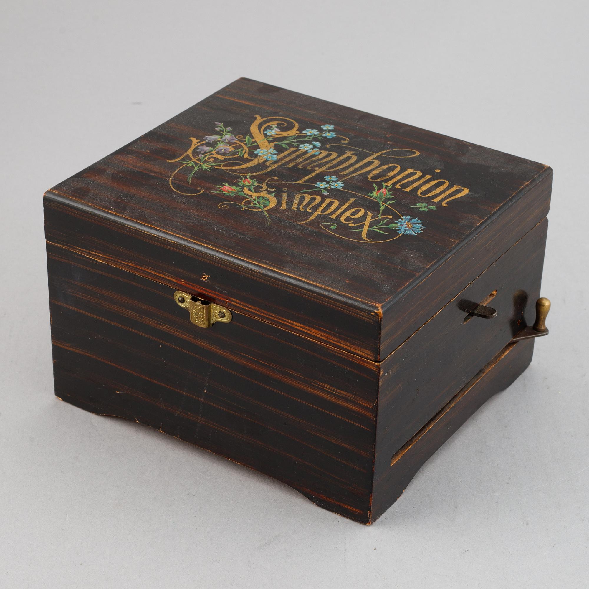 A German music box, Symphonion Simplex. Late 19th century.