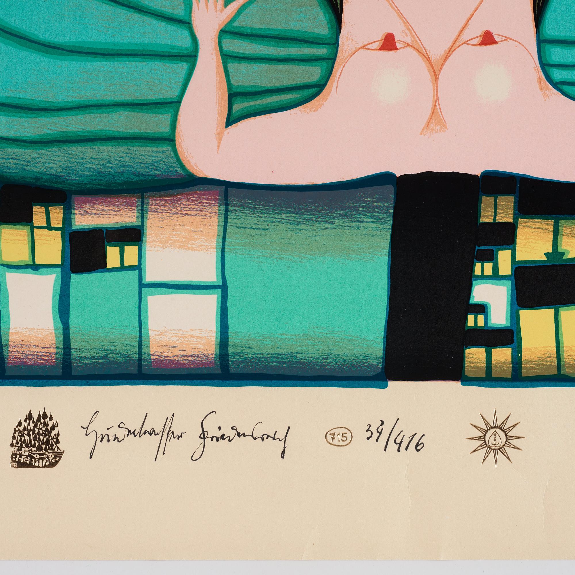 Friedensreich Hundertwasser, "Hommage à Schröder-Sonnenstern".