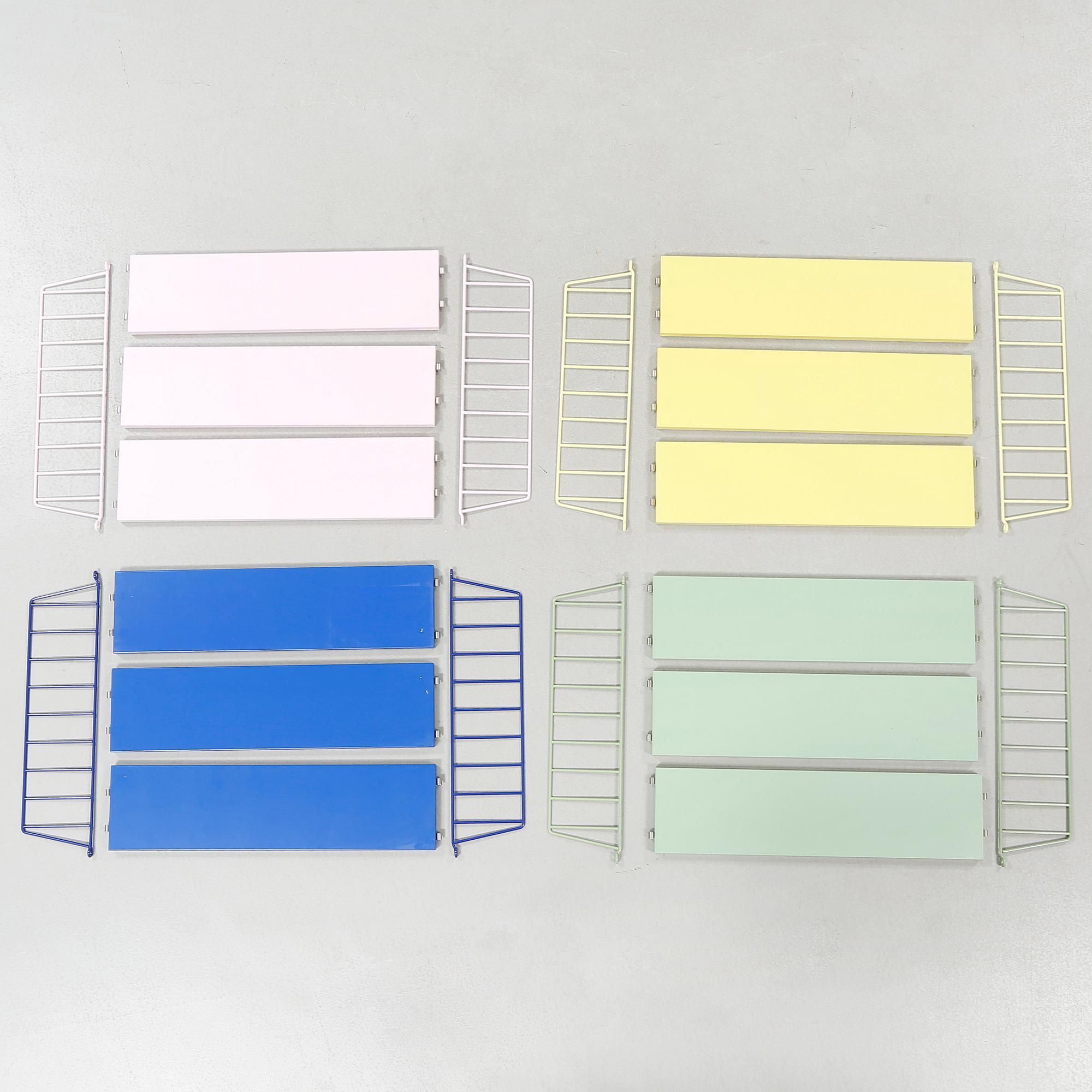Four book shelves by Nils Strinning, 21th century.