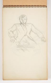 Lotte Laserstein, 3 skissböcker med blyertsteckningar.