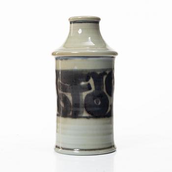 Lisa Larson, A stoneware bowl dish and a vase, Gustavsberg.
