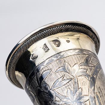 A Russian parcel-gilt silver Champagne Cup, unknown master, Moscow 1834.