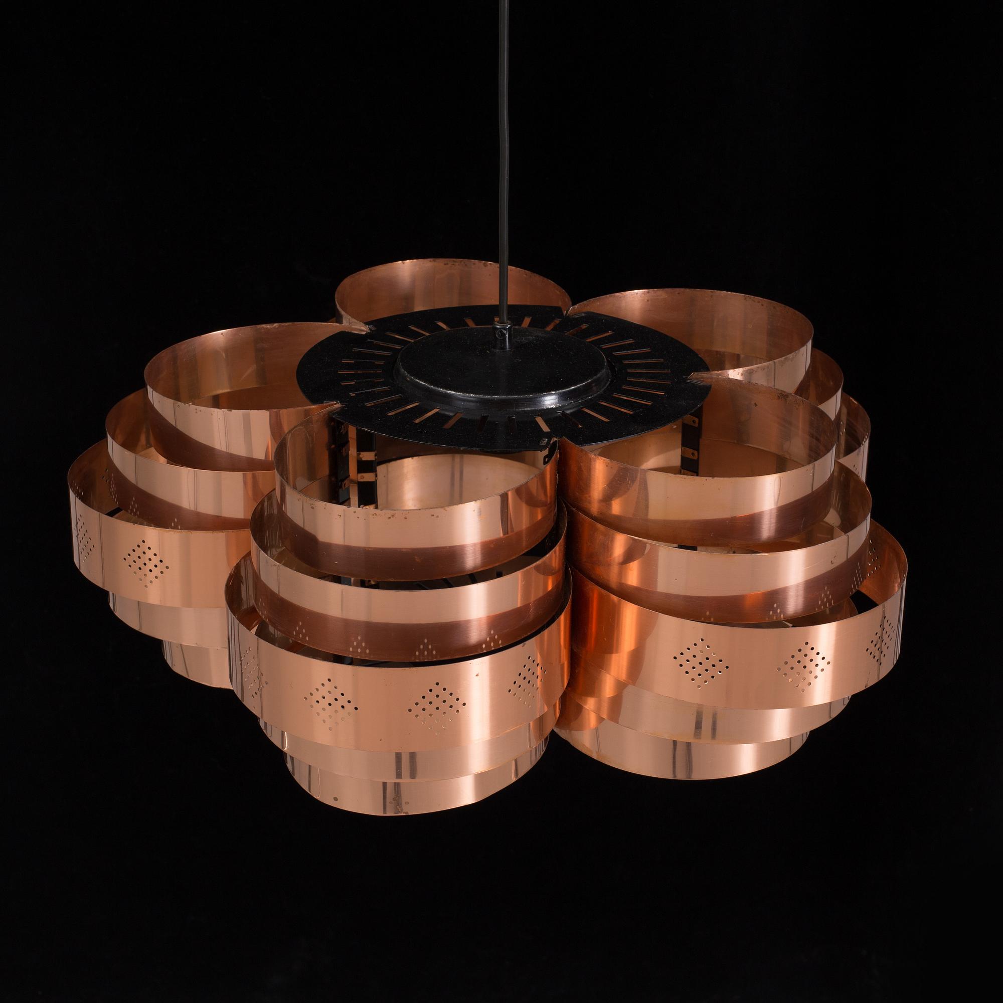 WERNER SCHOU, taklampa, för Coronell Electro A/S, Danmark 1970-tal. Höjd ca 18 cm.