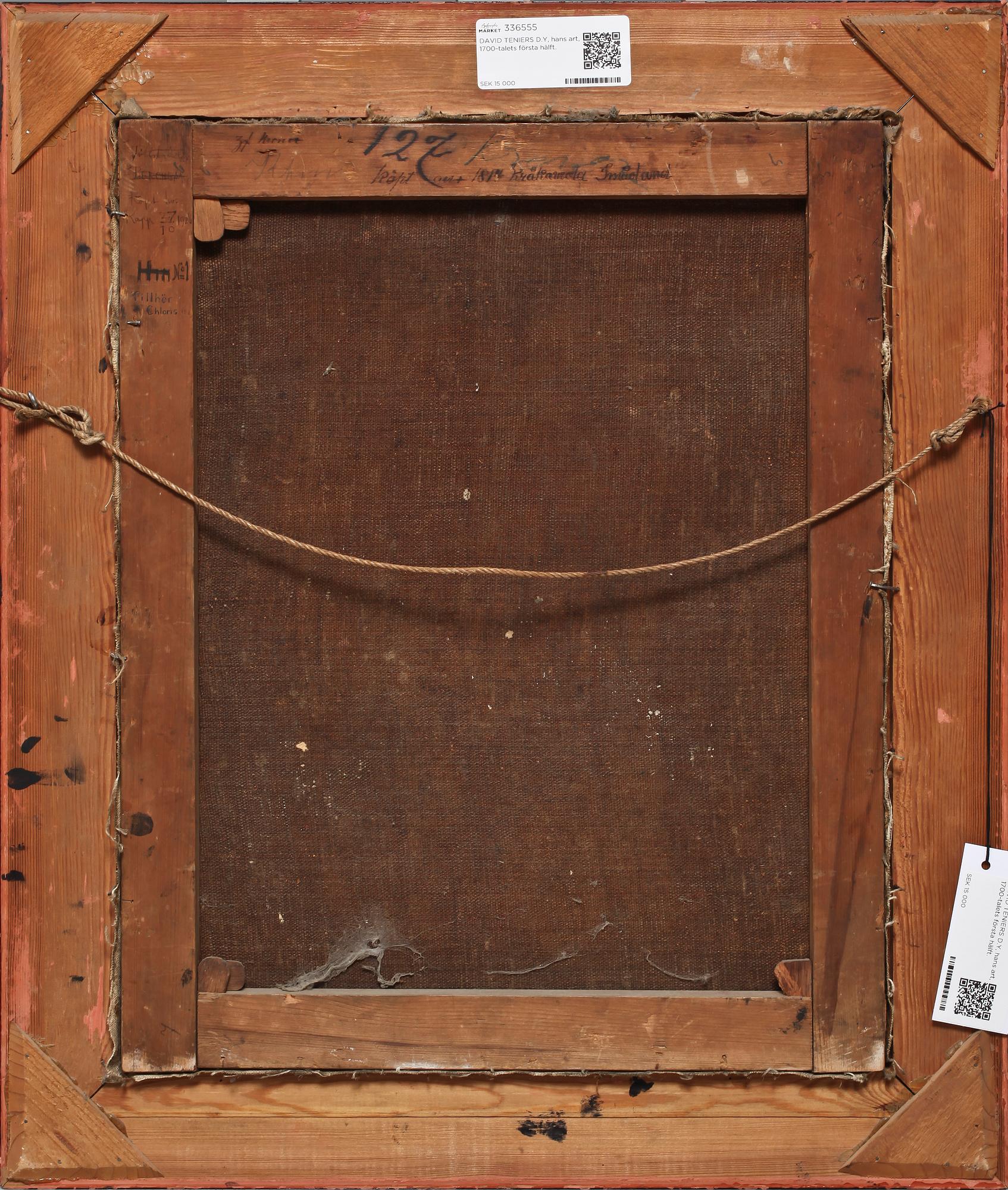 DAVID TENIERS D.Y, hans art, 1700-talets första hälft.