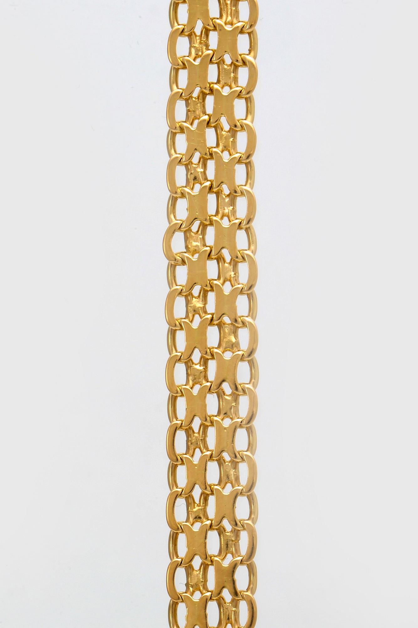 Bracelet 18k gold, 23,8 g, approx 21 x 1 cm.