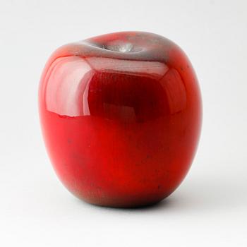 A Hans Hedberg faience apple, Biot, France.