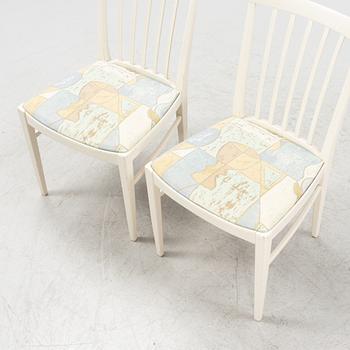 Carl Malmsten, a dining table with four chairs, 'Herrgården', Bodafors, second half of the 20th century.