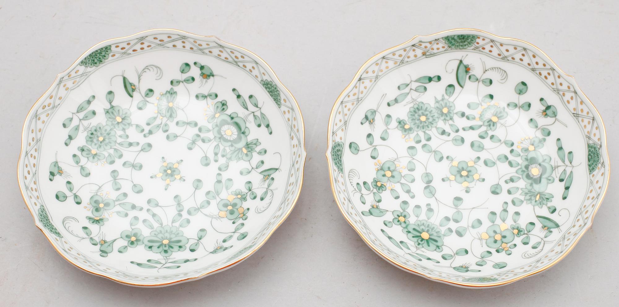 MOCKAKOPPAR, 12 st, porslin, Meissen, 1900-talets andra hälft.