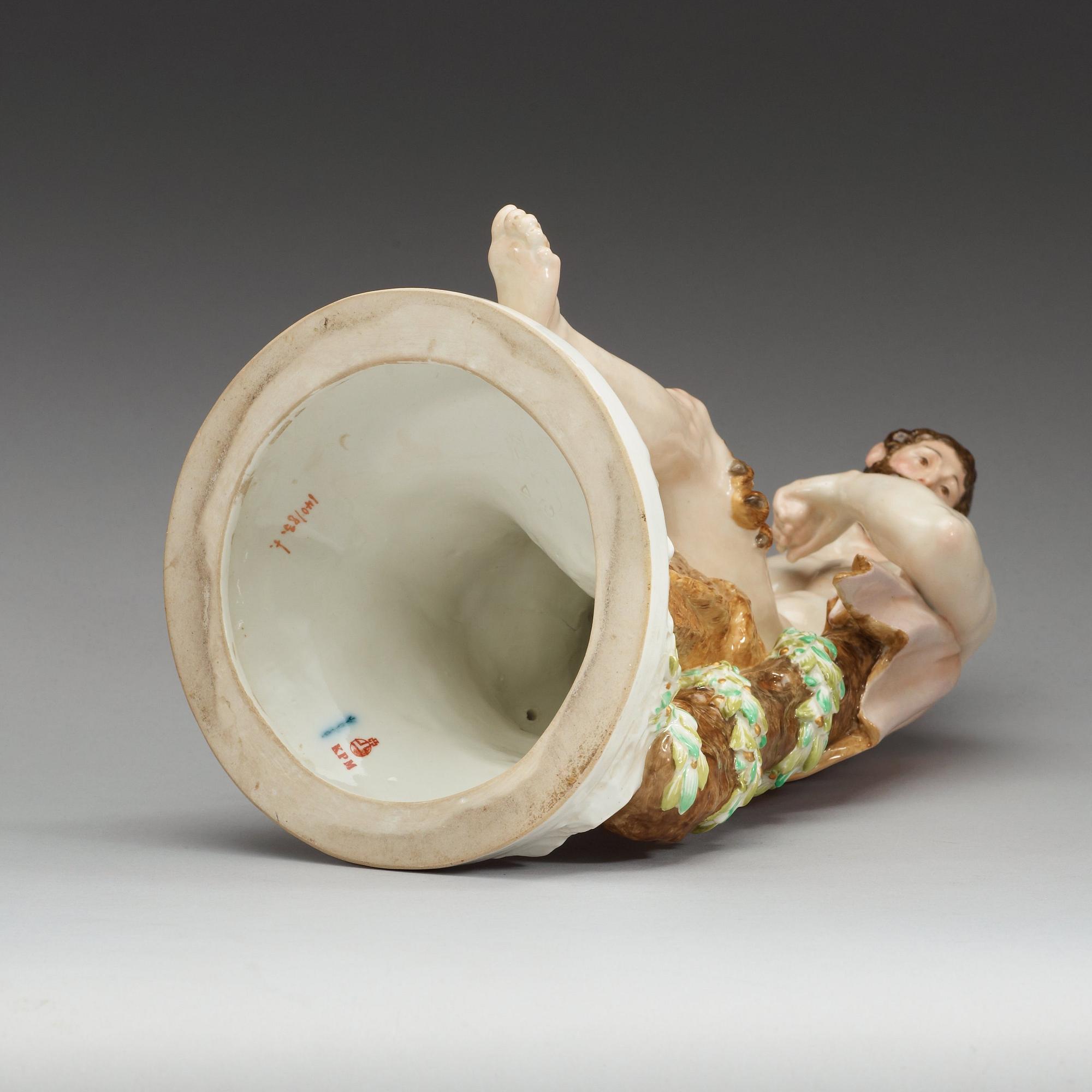 A large Berlin KPM figure of John the Baptist, ca 1900.