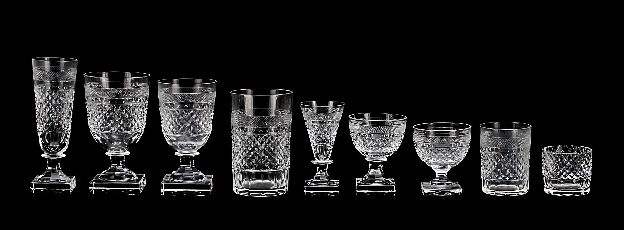 GLASSERVIS, 76 delar, "Kent", Elis Bergh, Kosta Boda, 1900-talets mitt.