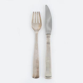 Jacob Ängman, sandwich cutlery, 12 pieces, model 'Rosenholm', mark of GAB, including Eskilstuna 2004.