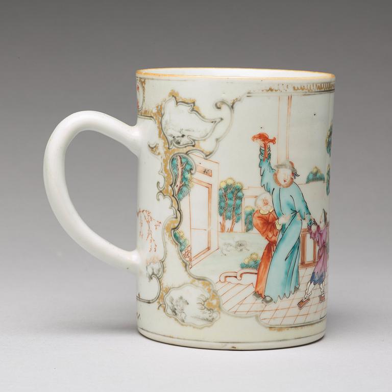 A famille rose jug, Qing dynasty, Qianlong (1736-95).