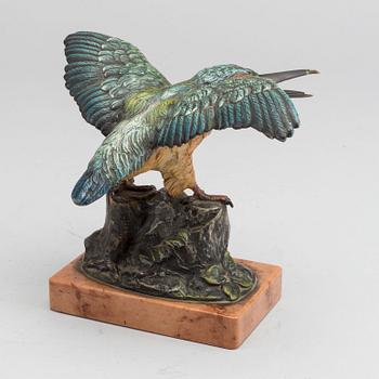 A Painted bronze sculpture marked B.