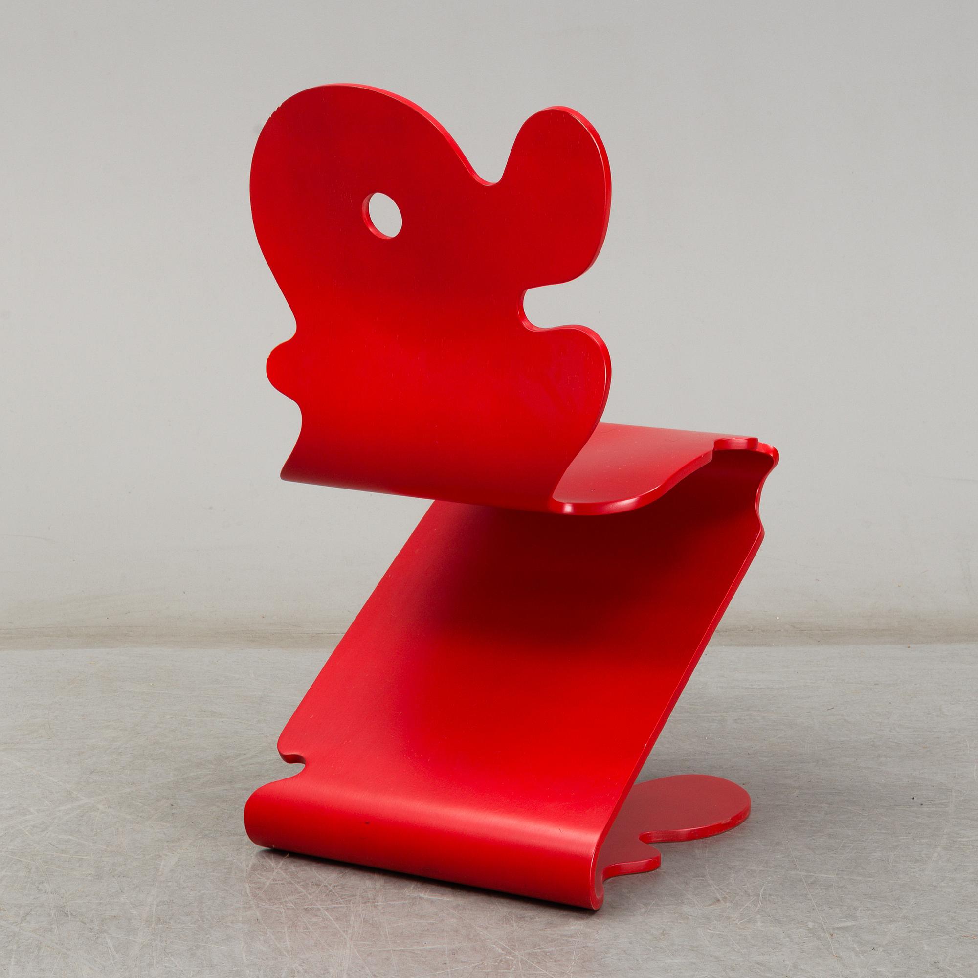 A 'Pantonic 5020' chair by Verner Panton, designed in 1992.