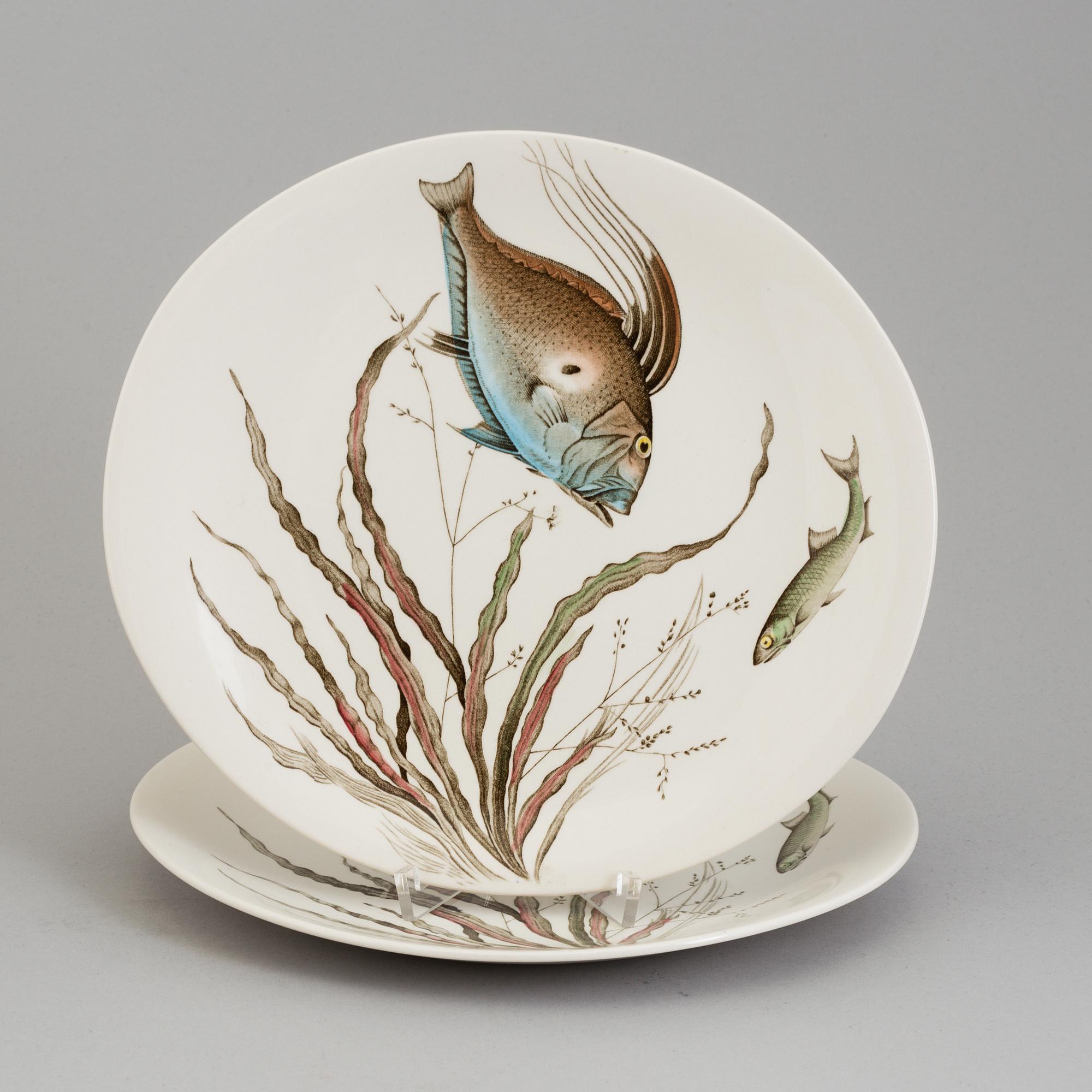 SERVIS, 14 delar, "Fish", Johnson Bros, porslin, 1900-talets andra hälft.