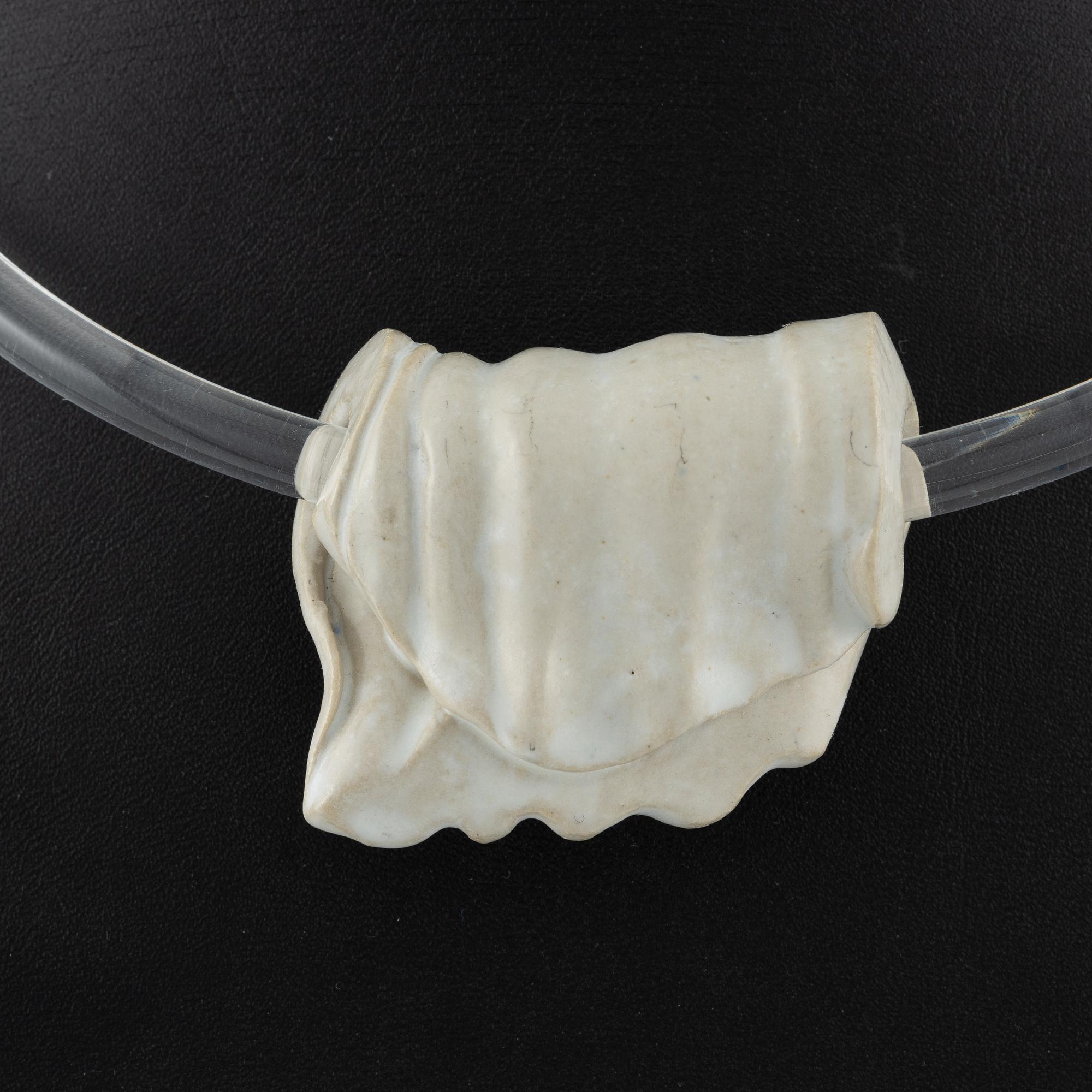 Siv Lagerström, two necklaces, acrylic plastic and ceramics.