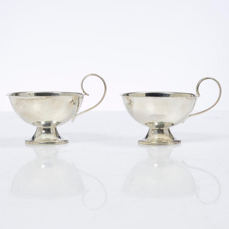 Punch mugs, 7 pcs, silver, Ceson Guldvaru Ab, Gothenburg 1960-1967.