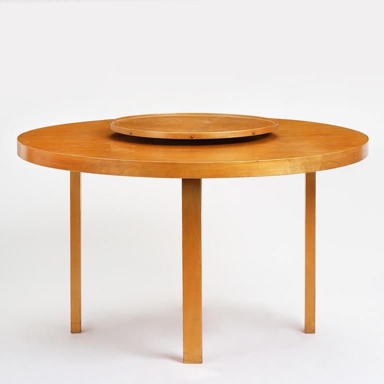 Alvar Aalto, matbord, modell "91", med karusellbricka, O.Y. Huonekalu-ja Rakennustyötehdas A.B, för Finmar Ltd, Finland, 1934-39.