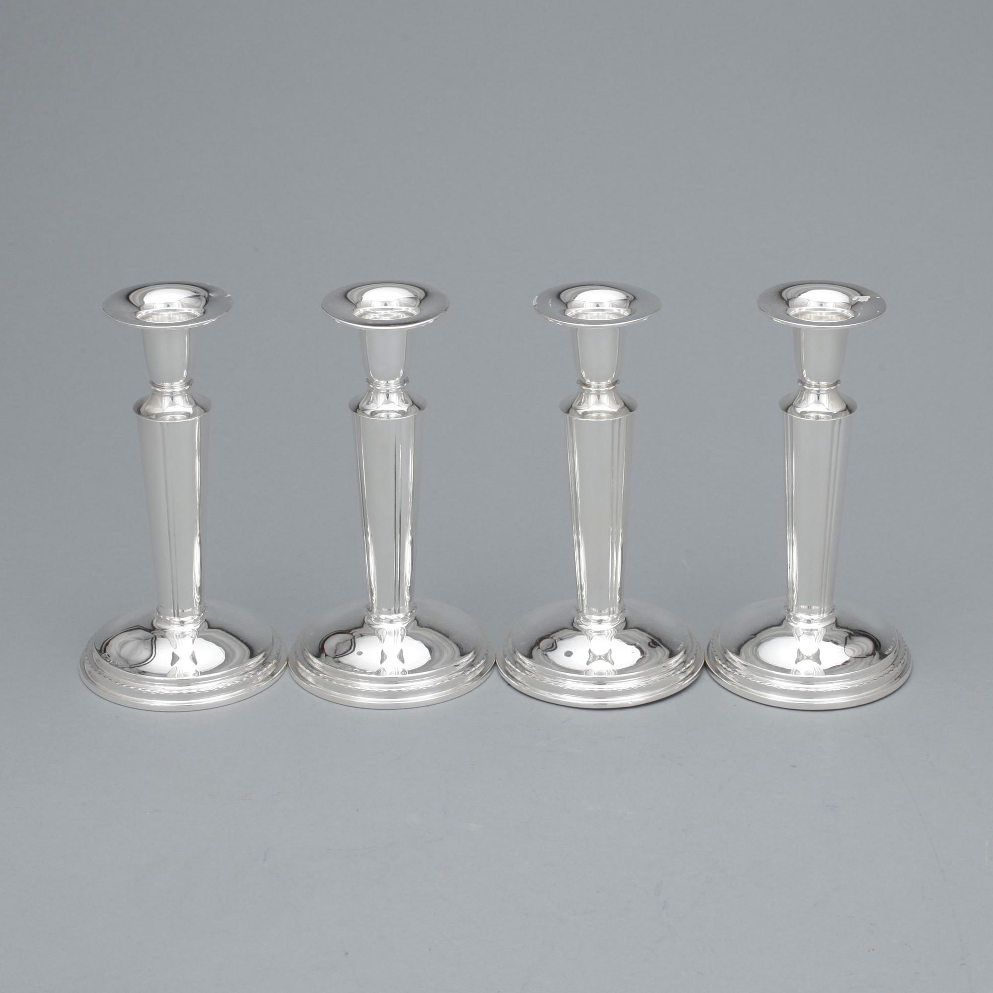 LJUSSTAKAR, 4 st, silver, TESI (Tenn & Silver Ab), 1960-tal.