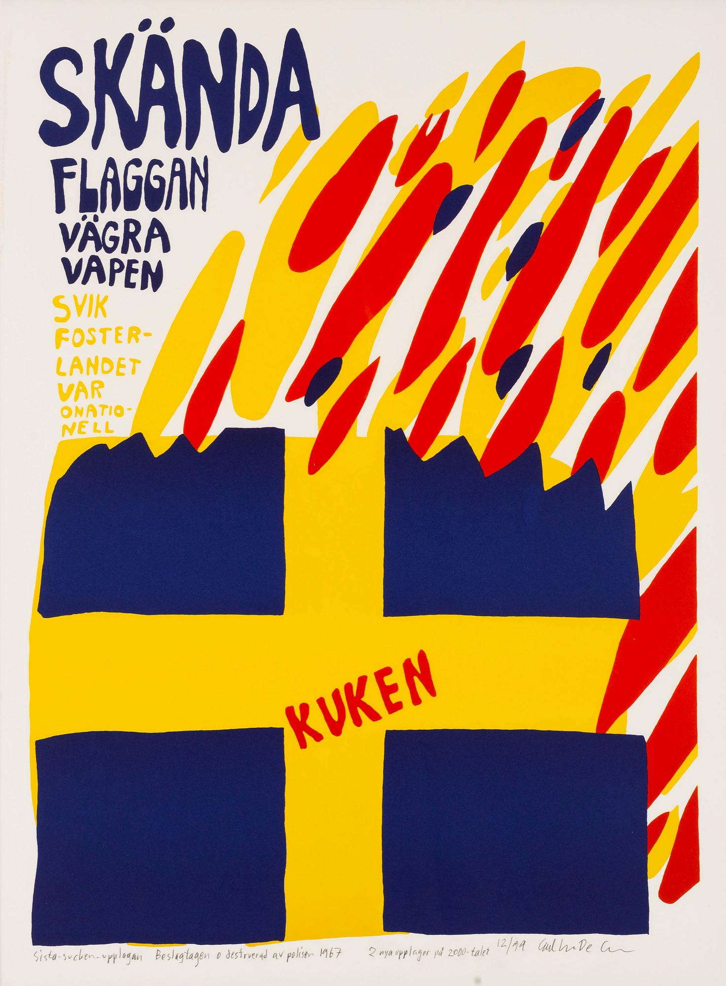 CARL JOHAN DE GEER, färgserigrafi, signerad och numrerad 12/99.