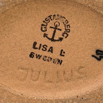 A set of two "Julius & Juliana" stoneware figurines by Lisa Larson for Gustavsberg.