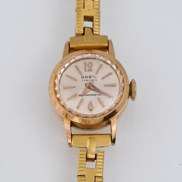 ARMBANDSUR, dam, boett i 18 k guld, Breil.