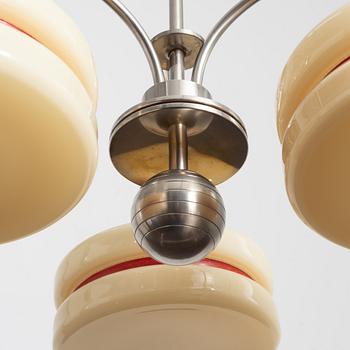 Harald Notini, a model "10277" ceiling lamp, Arvid Böhlmarks Lampfabrik, Stockholm, 1930s.
