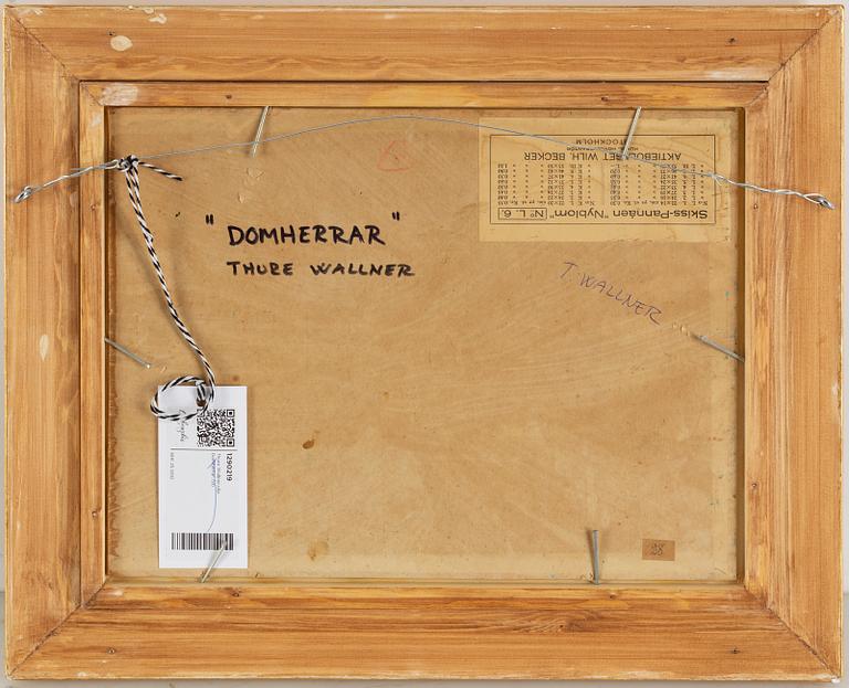 Thure Wallner, olja på papp-pannå, signerad.