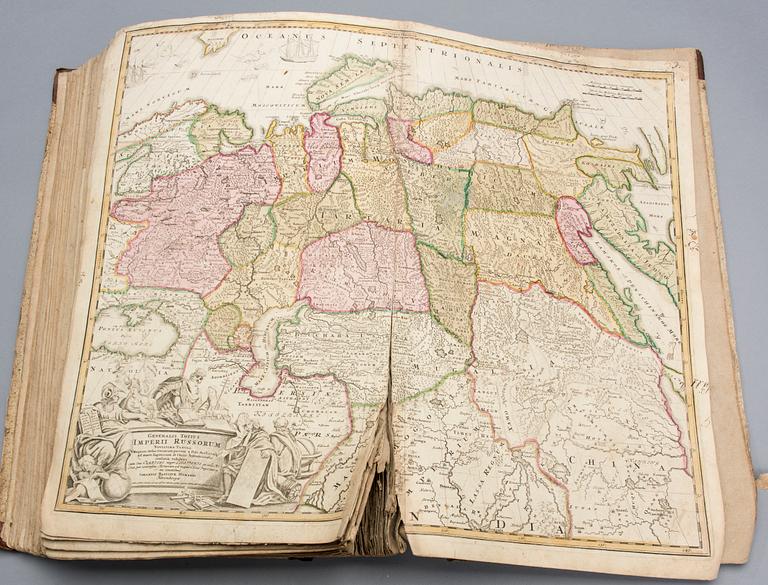 JOHANN BAPTISTA HOMANN, Atlas, Novus Terrarum Orbis Imperia Regna Et Status.