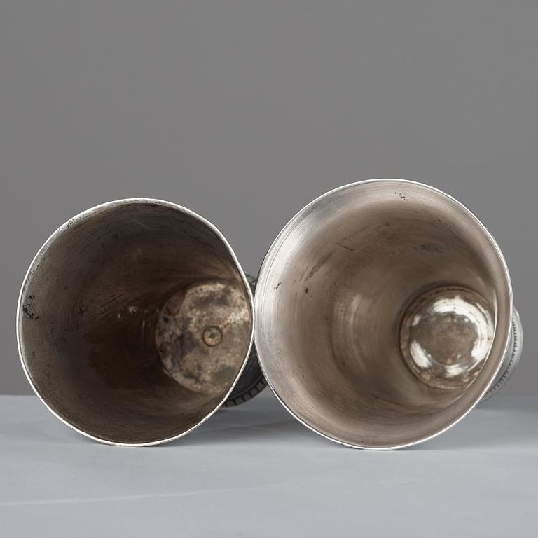 Two 18th century beakers, probably Sweden.