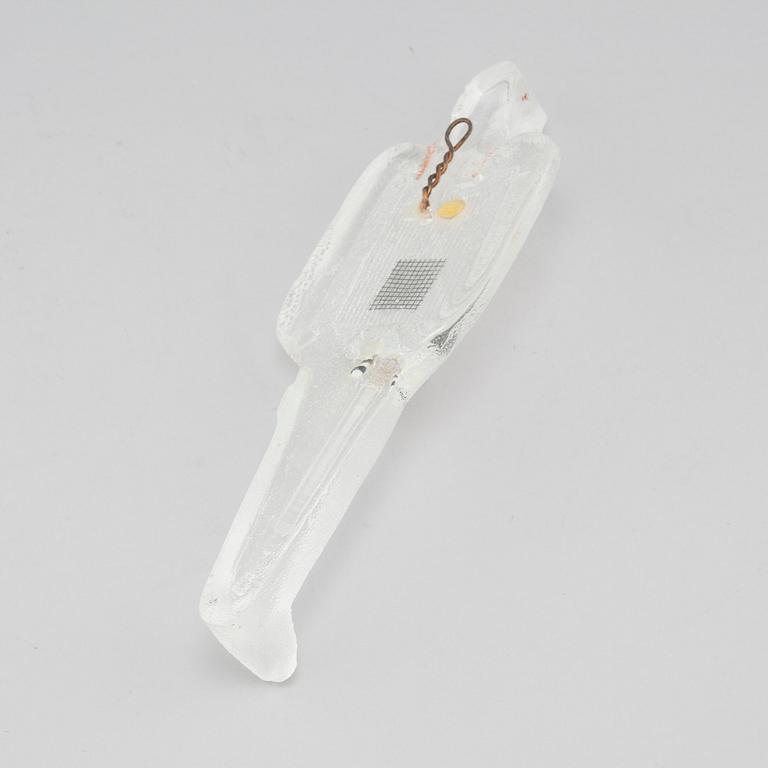 a glass object for Kosta Boda, unique, signed.