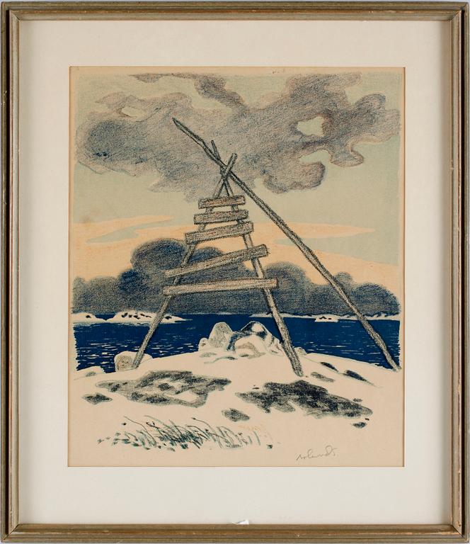 ROLAND SVENSSON, färglitografi, sign.