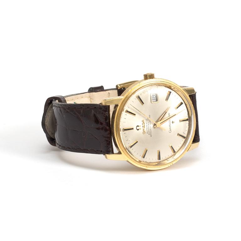 ARMBANDSUR. 18 k.Omega, Automatic, Chronometer, Officially Certified, Constellation.