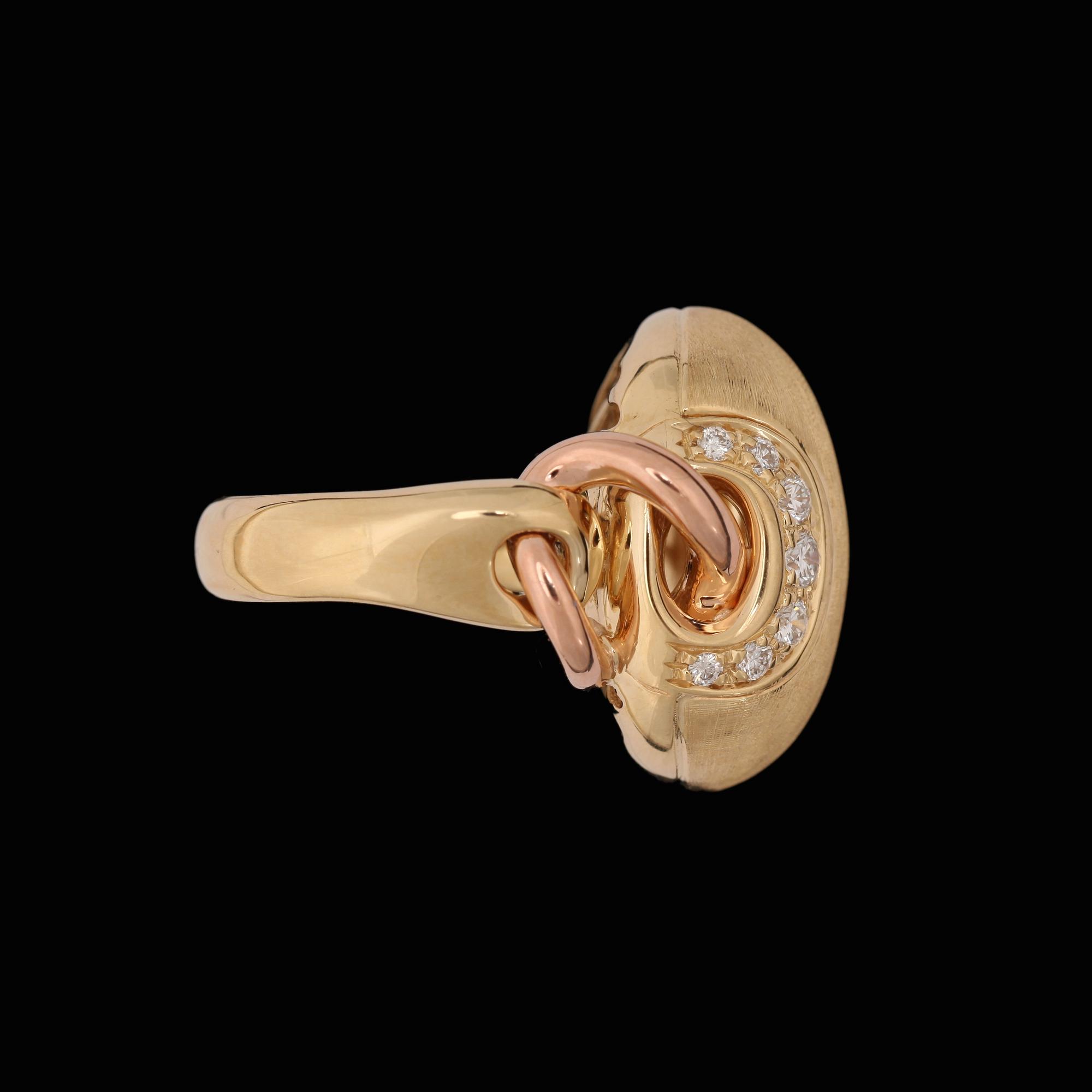 A Chimento, Passione ring with brilliant cut diamonds, tot. app. 0,30 cts.