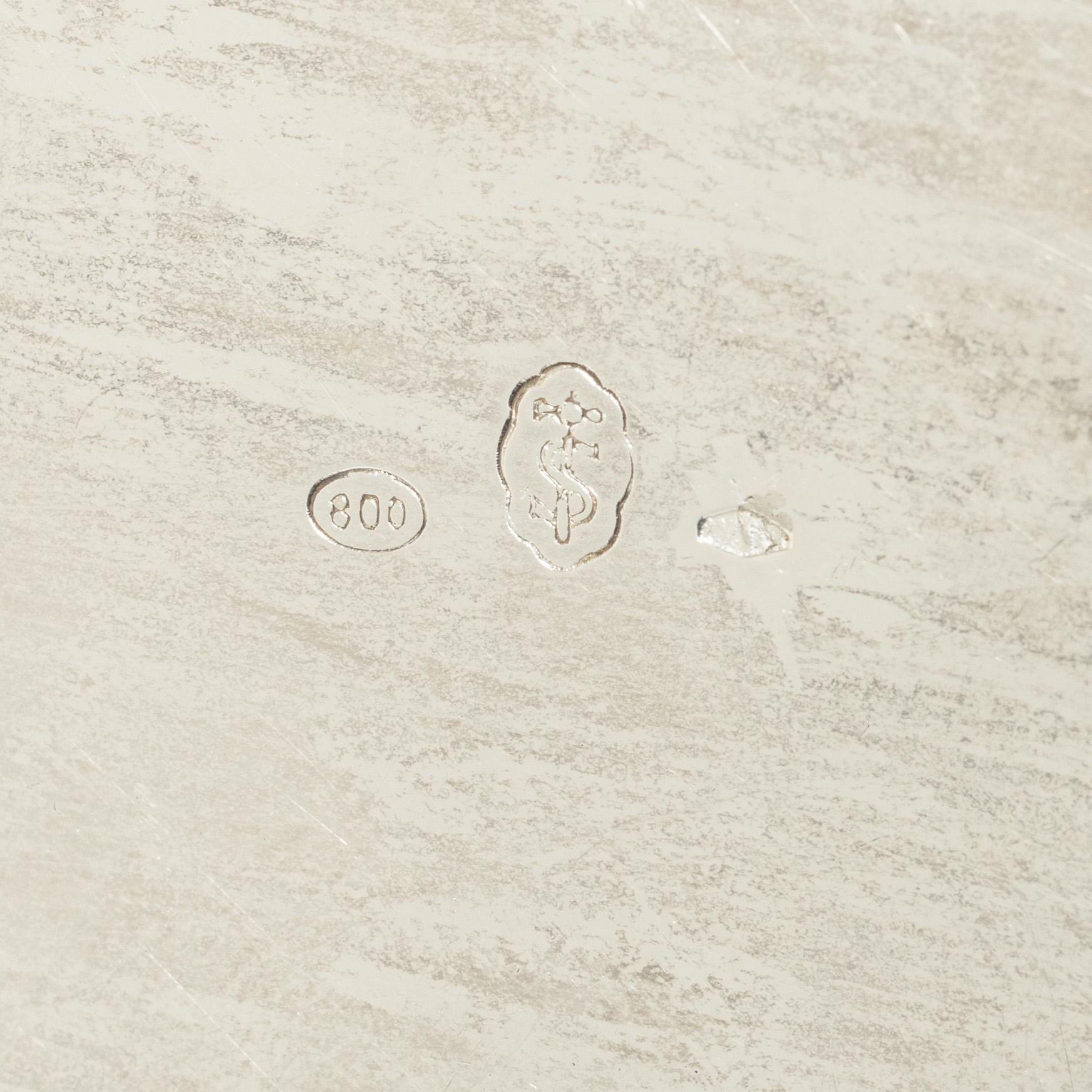 An italian silver tray, 1934-1944.