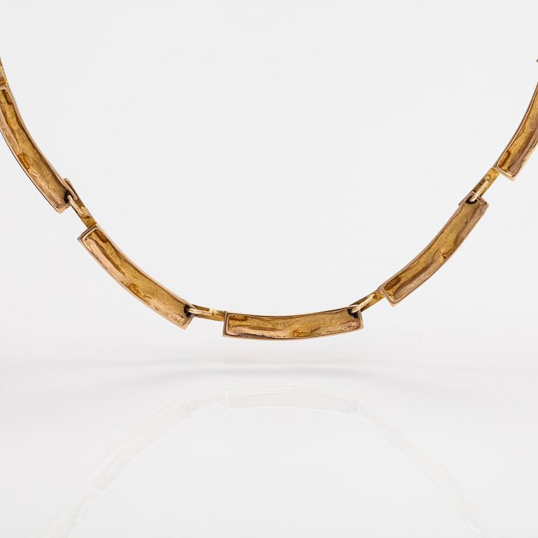Björn Weckström, A 14K gold necklace "Tundra". Lapponia 1976.