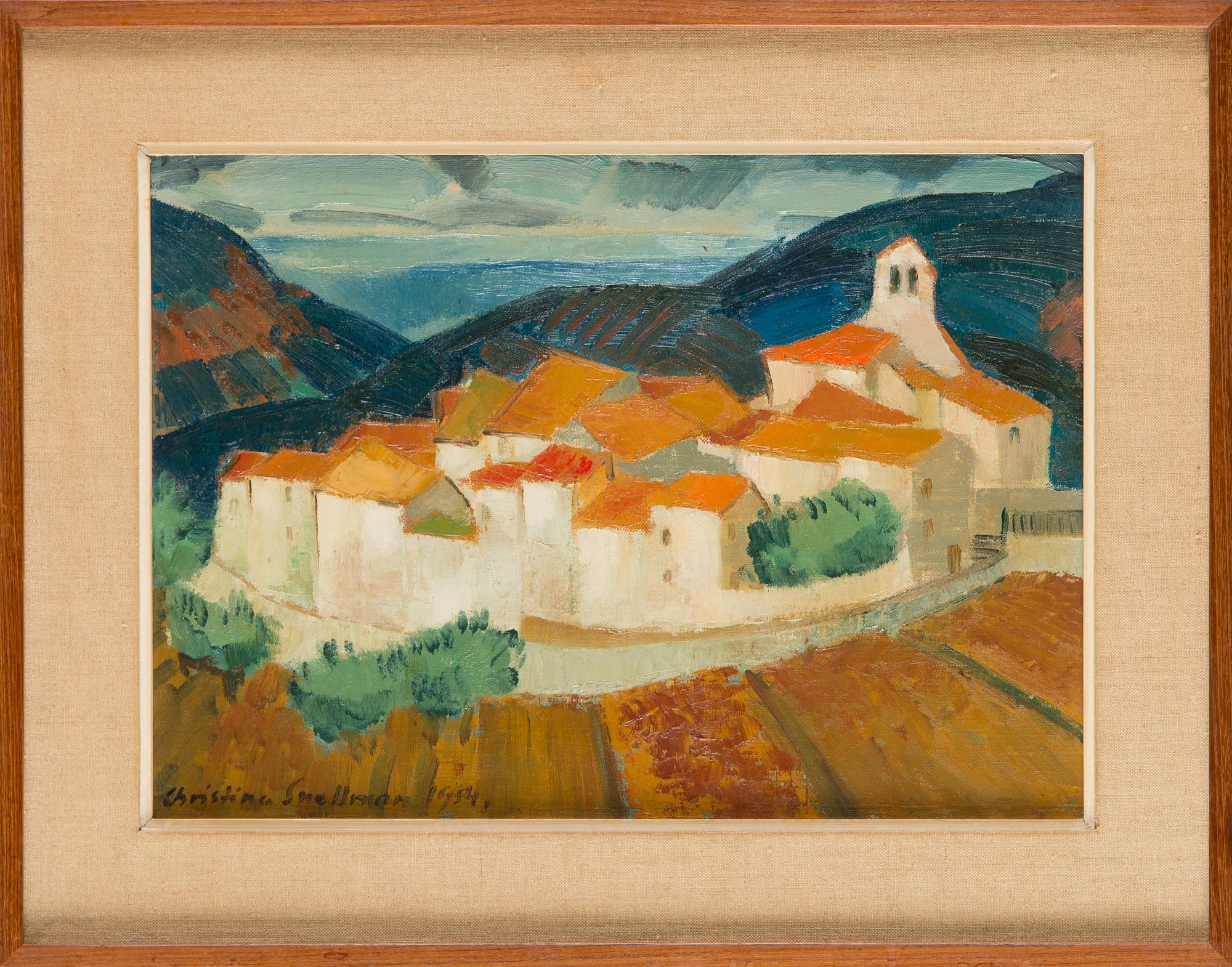 Christina Snellman, oil on canvas, signed and dated 1954.