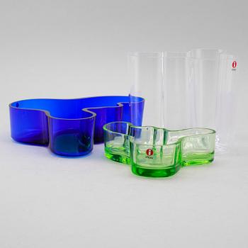 SKÅLAR, 3 st, glas, "Savoy", Alvar Aalto, Iittala.