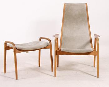 FÅTÖLJ MED FOTPALL, "Lamino", Yngve Ekström, Swedese, 1963.