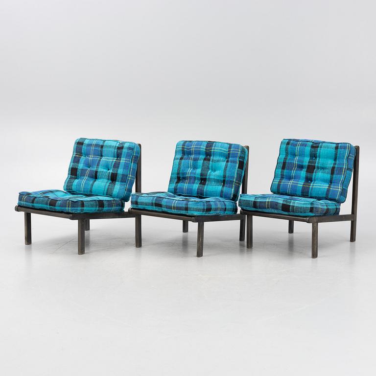 Florence Knoll, three 'Parallel Bar' armchairs, Knoll, likely for Nordiska Kompaniet, second half of the 20th Century.
