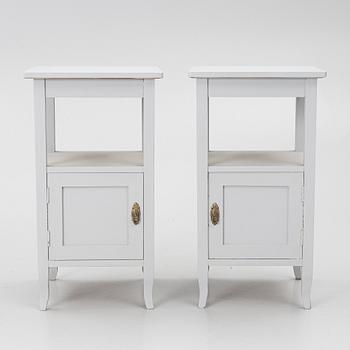A pair of bedside tables, 20th century.