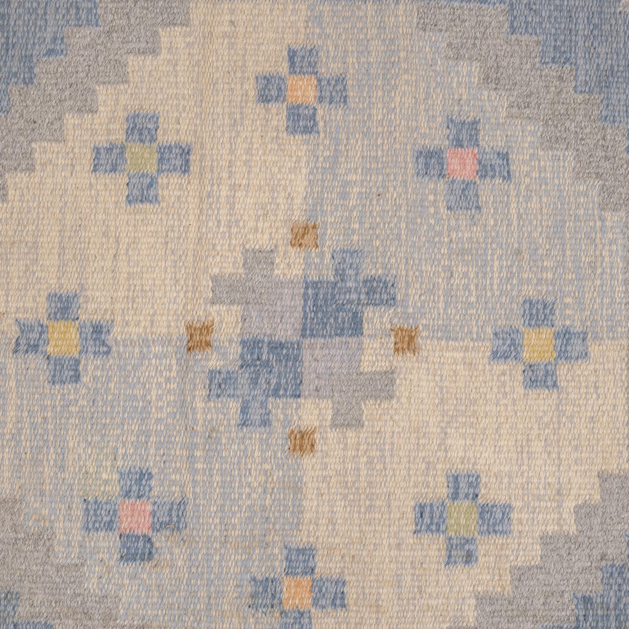 Anna-Johanna Ångström, matto, flat weave, ca 235-236,5 x 165-166 cm, signed Å.