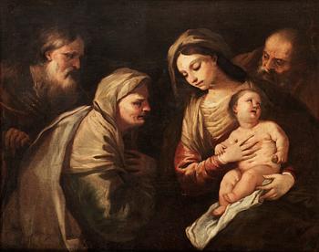 446. Guido Reni Follower of, The holy family.