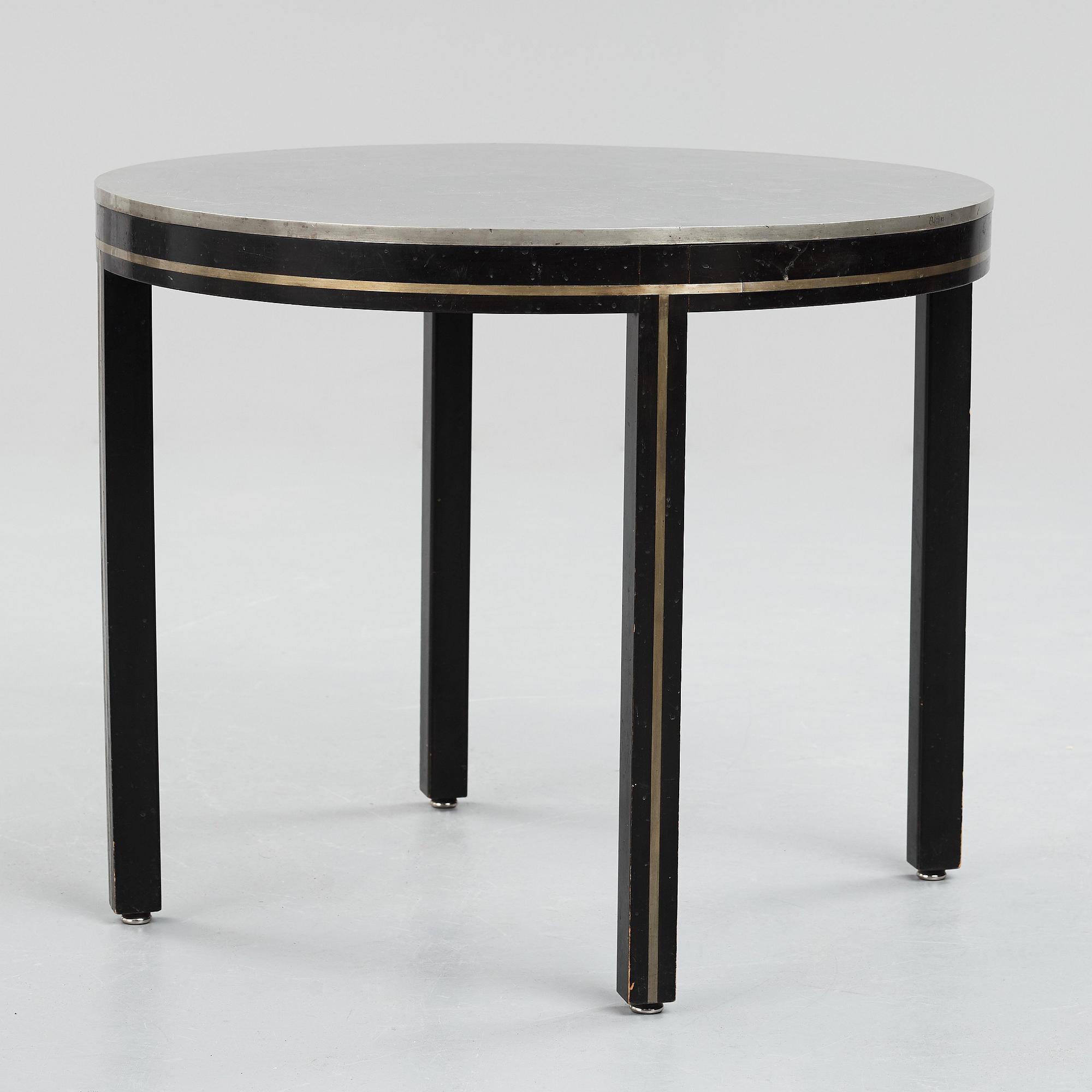 Olof Ågren, & probably Björn Trägårdh or Uno Åhrén, a pewter top table, Stockholm 1930.