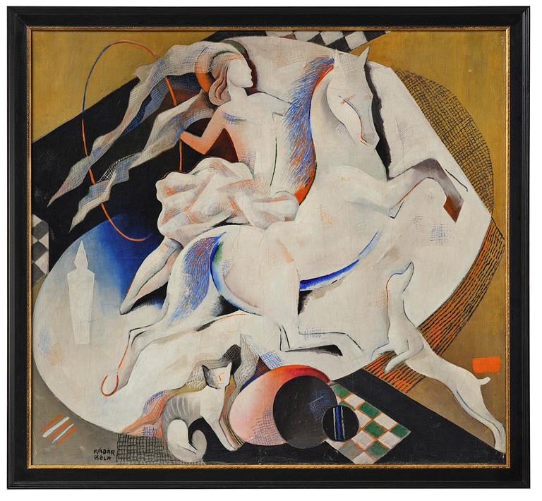 Béla Kádár, Ballerina on a white horse.